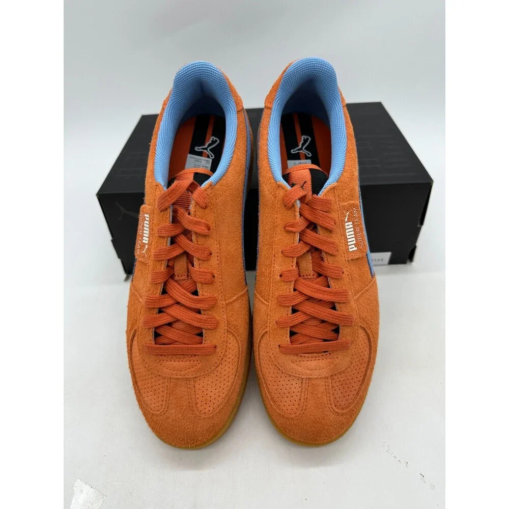 Puma Super Team #14 Men's Size 11.5 orange Blue Athletic Shoes 398139 01